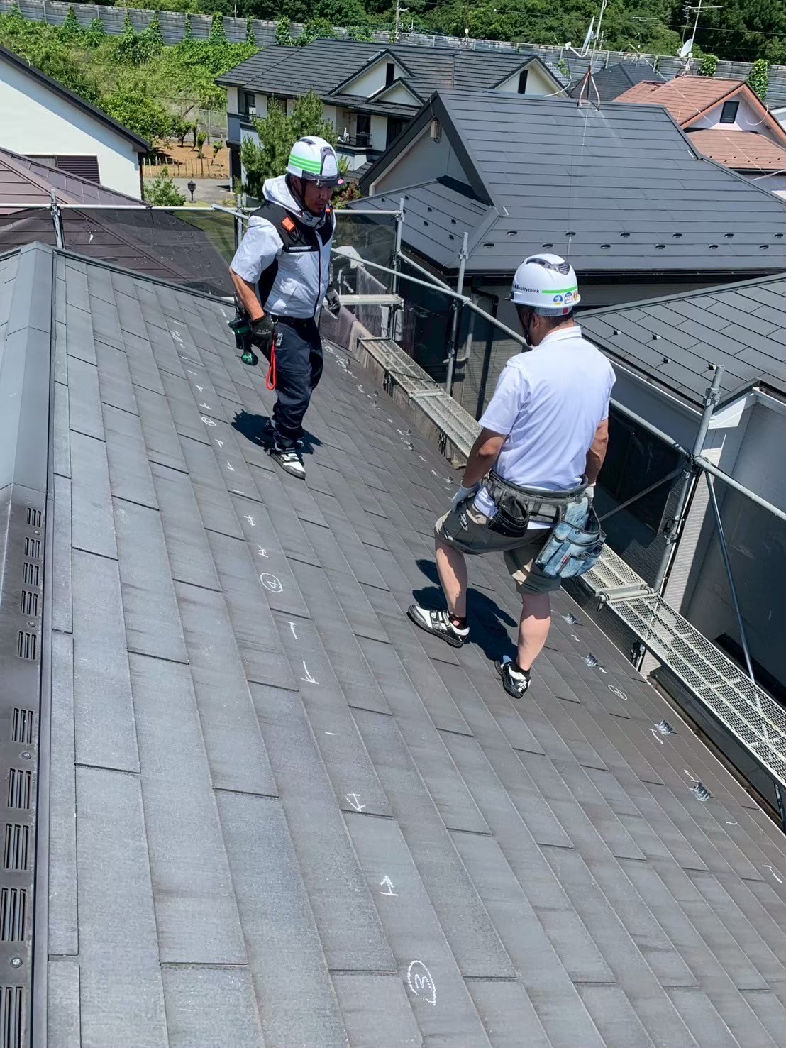 八王子市横川町｜長州産業7.76kW太陽光とオムロン16.4kWh蓄電池の設置事例の工事写真