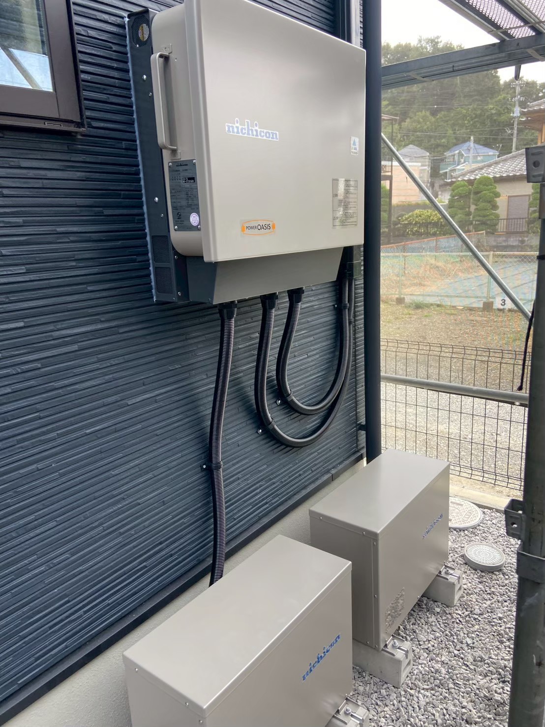 八王子市東浅川町｜カナディアン・ソーラー6.66kWと長府工産14.9kWh蓄電池の設置事例の工事写真